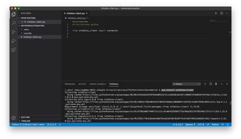 vs code pip install not working