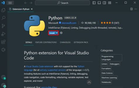 vs code python extension vsix download
