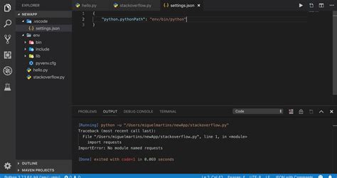vs code python import module not found