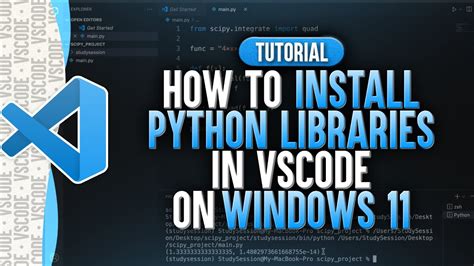 vs code python install library