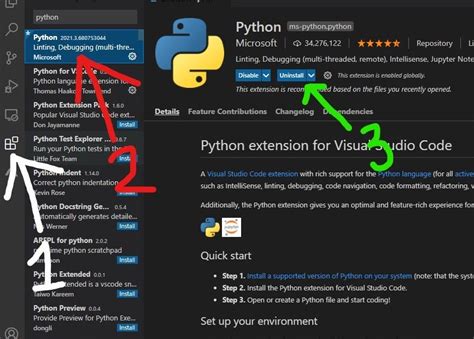 vs code python interpreter settings