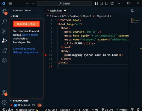 vs code python run configuration