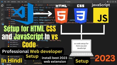 vs code setup for html css