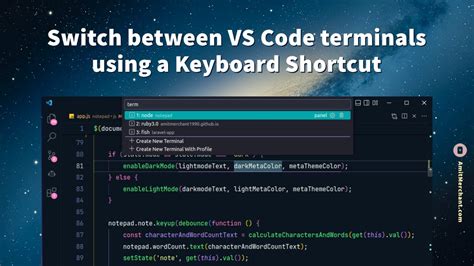 vs code shortcut to run code in terminal