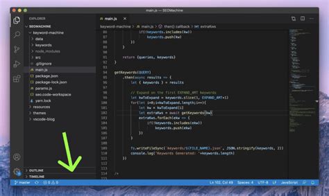 vs code status bar size