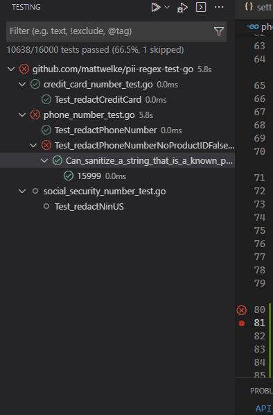 vs code test results tab