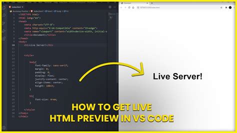 vs code view html preview