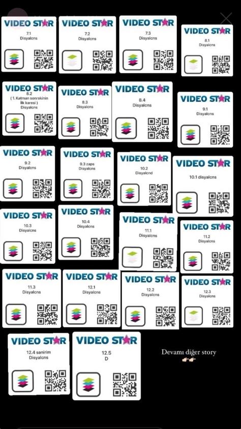 First part of the VSP edit coloring Vídeo star qr codes, Vídeo star