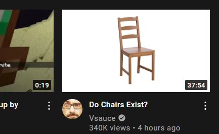 Vsauce Do Chairs Exist Transcript