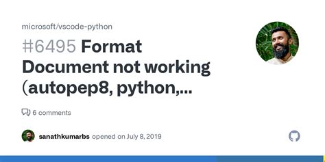 vscode format document not working python