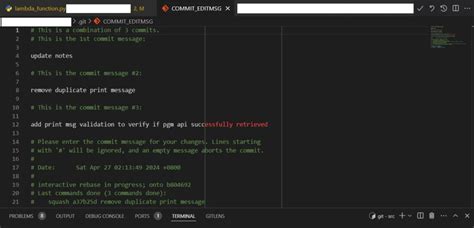 vscode gitlens change commit message