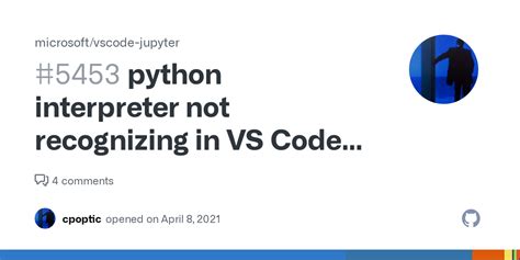 vscode not recognizing python interpreter