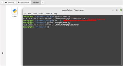 vscode python change working directory