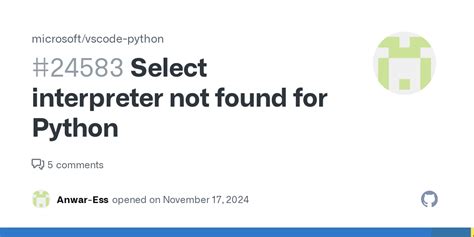 vscode select python interpreter not found
