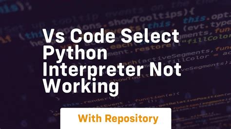 vscode select python interpreter not working