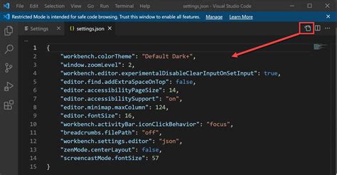 vscode settings json location macos