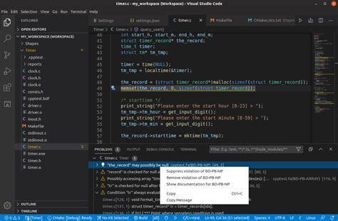 vscode static code analysis c++