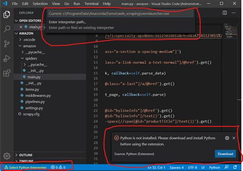 Vscode Status Bar Not Showing Python Interpreter