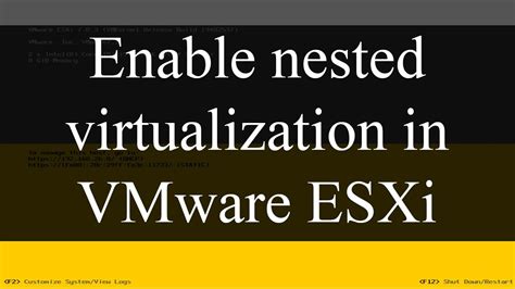 vsphere enable nested virtualization