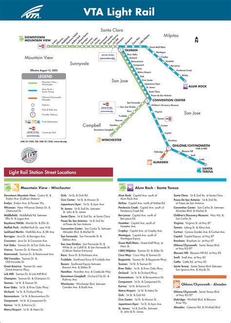 vta light rail time schedule