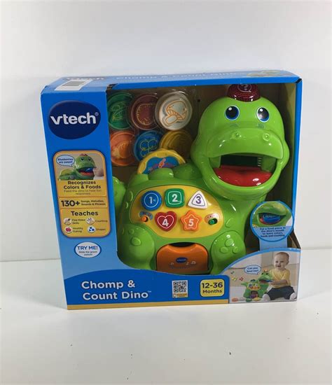 Chomp and Count Dino Toy by VTech, Colors, Fruit, and Counting for