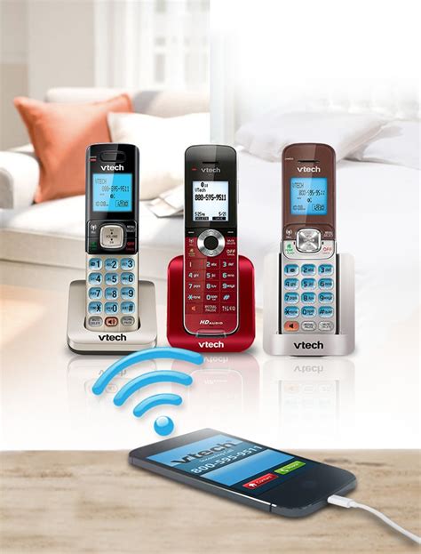 VTech Connect to Cell DS67713 DECT 6.0 Cordless Phone Black, Silver