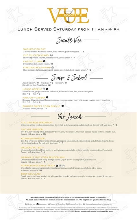 Discover the Ultimate Rooftop Experience with Vue's Scrumptious Menu