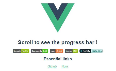 Vue Scroll Progress Bar