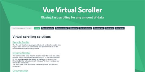 Vue Virtual Scroll Bar