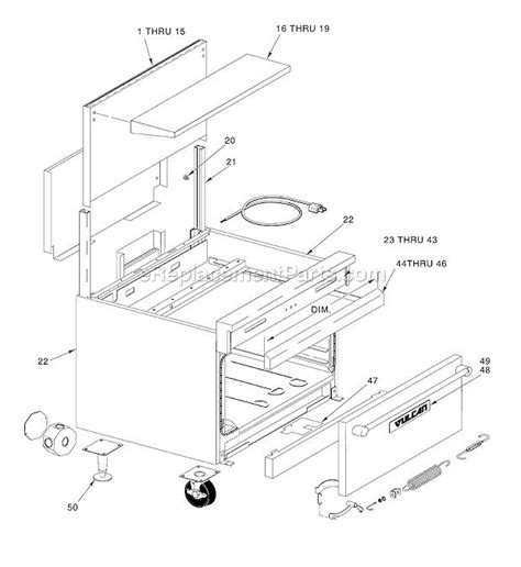 vulcan oven parts list