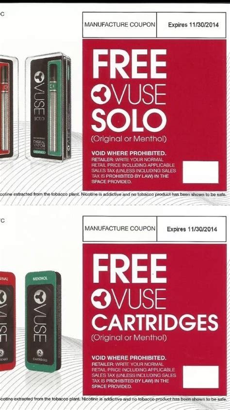 Vuse E Cigarette Printable Coupons