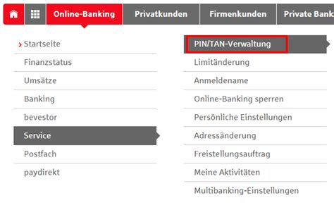 vvb online banking pin vergessen