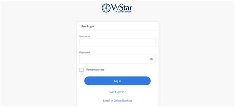 vystarcu login page