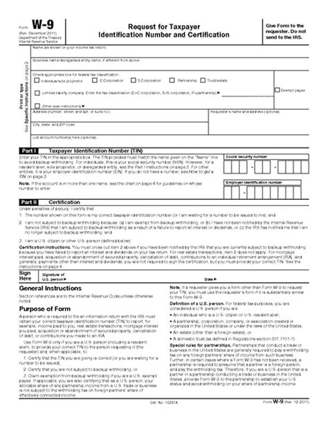 W 9 Form Printable: Everything You Need To Know