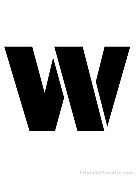 W Stencil Printable