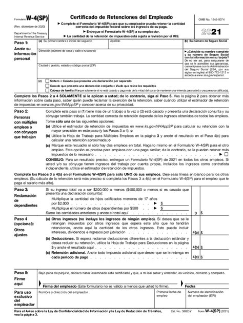 w-4 form 2023 spanish pdf