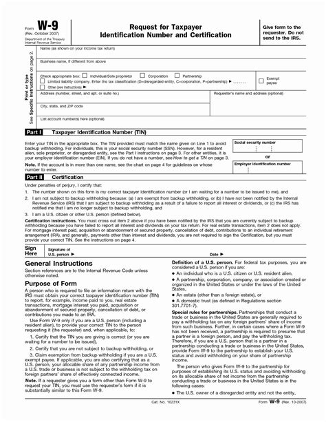 W 9 Free Printable Form Printable Forms Free Online