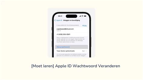 wachtwoord apple id veranderen