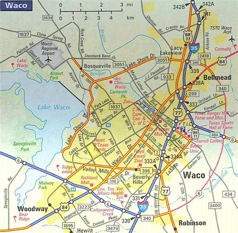 waco texas map cities