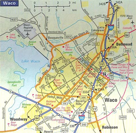 waco texas map texas