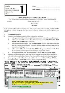 waec computer practical questions and answers