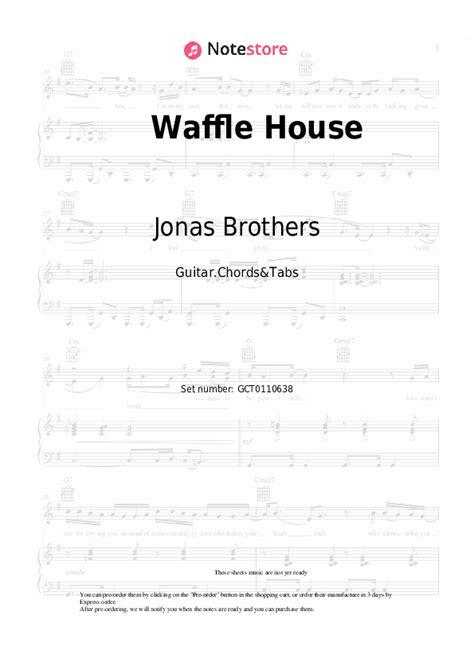 waffle house jonas brothers lyrics chords