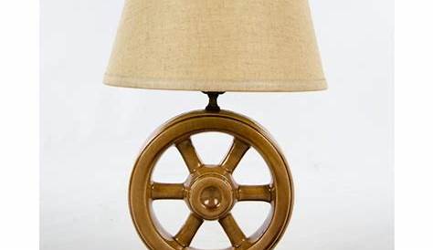 Western Wagon Wheel Hub Table Lamps