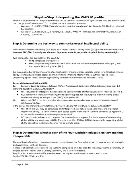 The Best Wais Iv Interpretation Guide Popular
