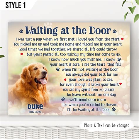 Waiting At The Door Dog Poem Printable Printable Templates