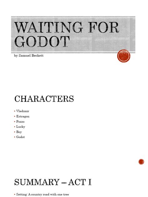 waiting for godot summary pdf