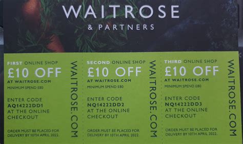 Waitrose Voucher Code January 2022