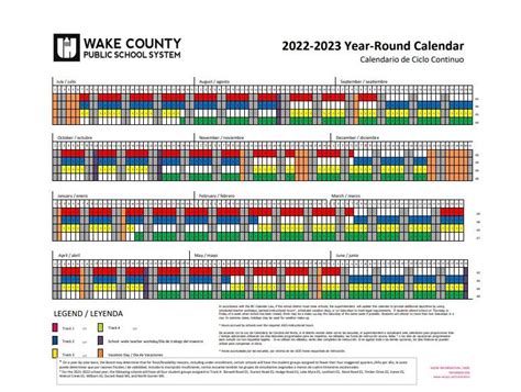 Wake County Track Out Calendar