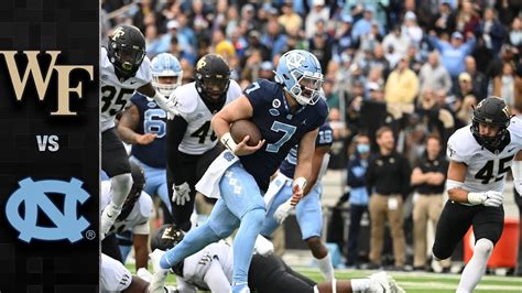 wake forest full football game vs unc in 2020