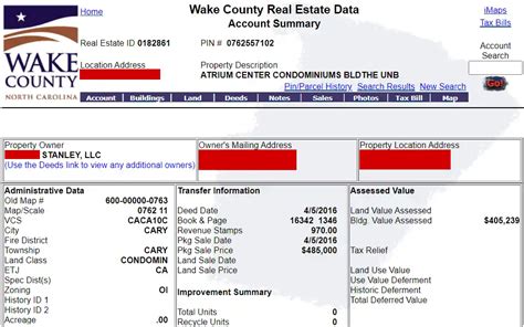 wake tax records